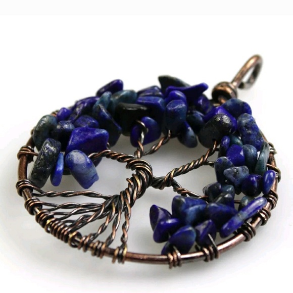 Lapis lazuli chip tree of life - Picture 3 of 4